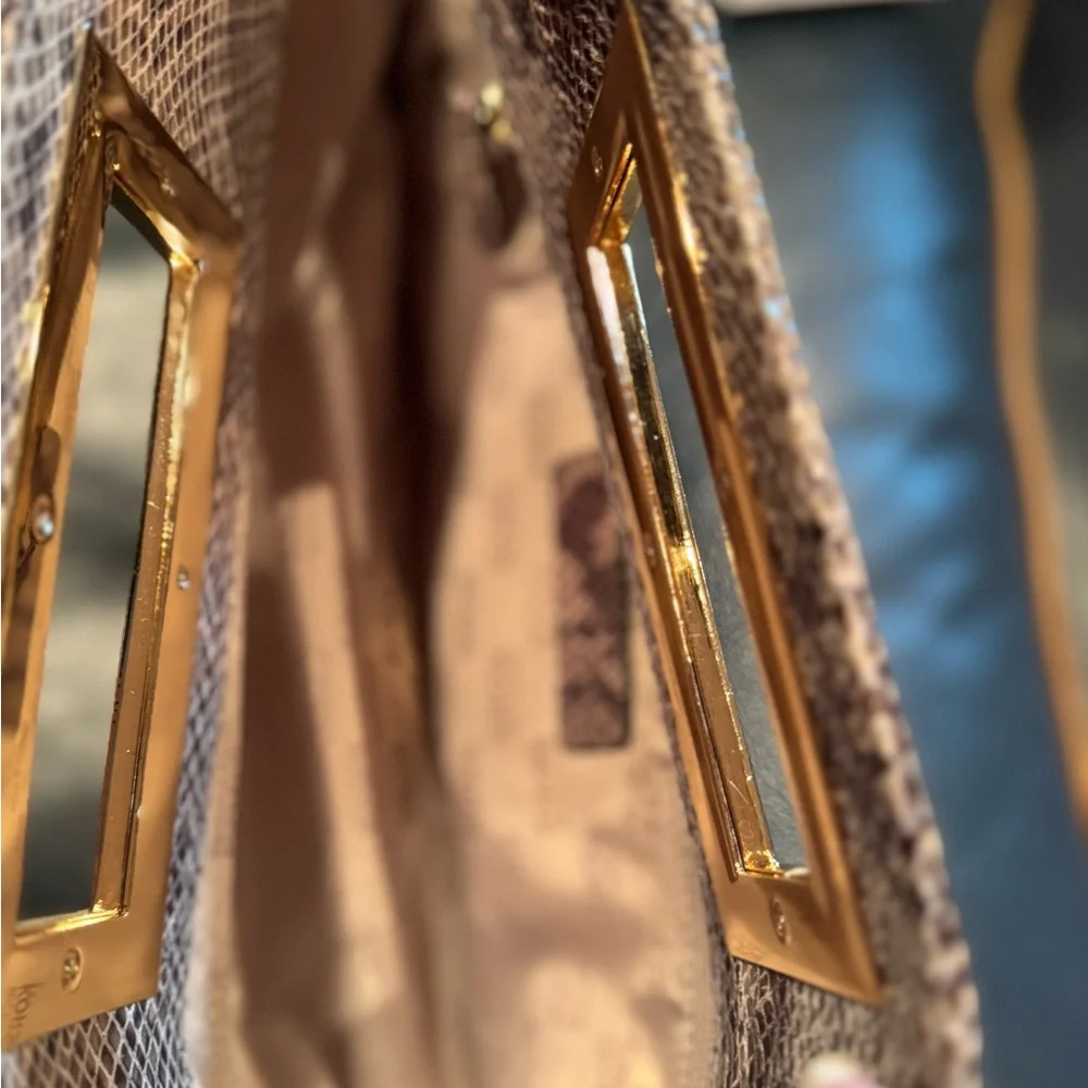 Michael Kors Python Pattern Clutch - Picture 3 of 6